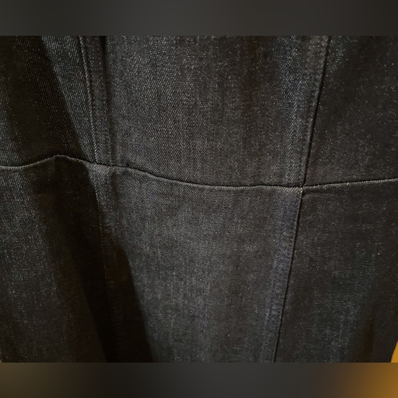 Stylish navy denim shift dress - Picture 2 of 8